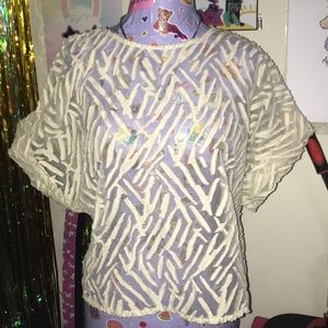 SAMUJI Island Mesh Crop Top